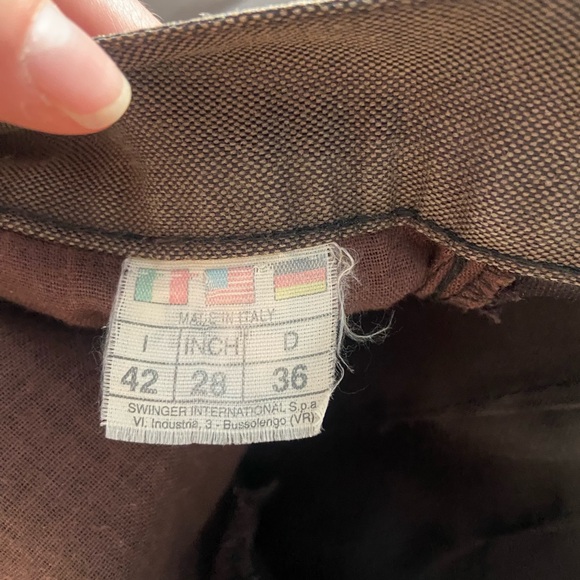 Fendi Brown Logo Waistband Denim Shorts - Picture 5 of 8